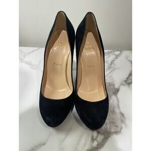 Christian Louboutin Black Suede Platform Pumps